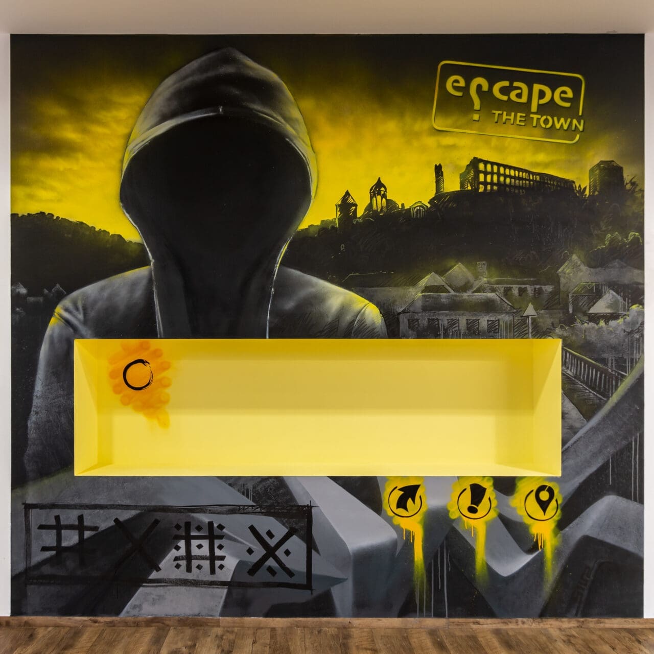 Escape The Town, Spiel mit Wandbild-Rätsel